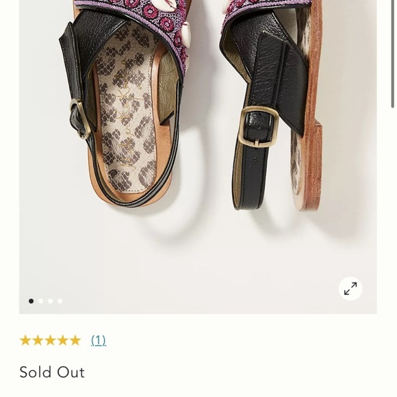 Anthropologie Meyer Kakalia sandals size 37 new without box embellished slingbac - Picture 2 of 11